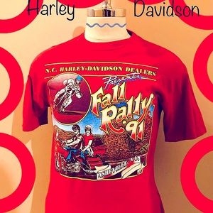 Harley-Davidson 1991 large T-shirt Fall Rally Asheville North Carolina